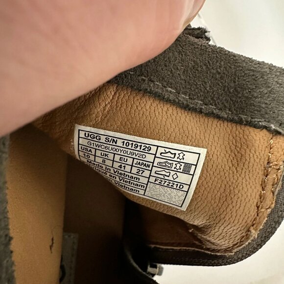 UGG Reid Ankle Boot Womens Size 10 Suede Bootie Slate Gray Zipper - Picture 5 of 12